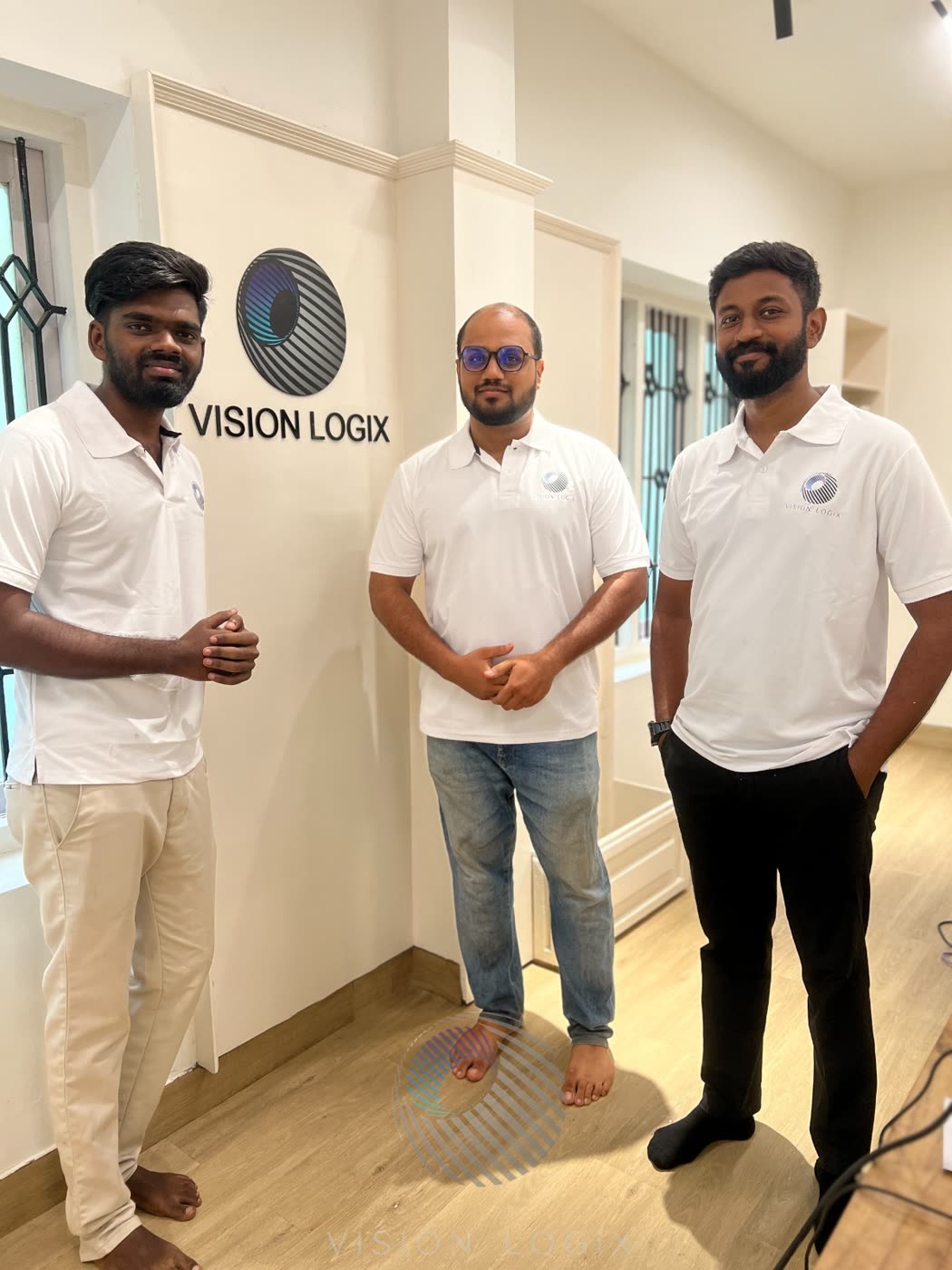 The Vision Logix team at the company office in Thiruvananthapuram.